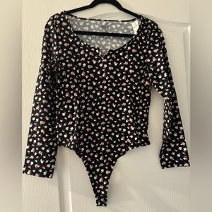 Pink Victoria Secret long sleeve body suit